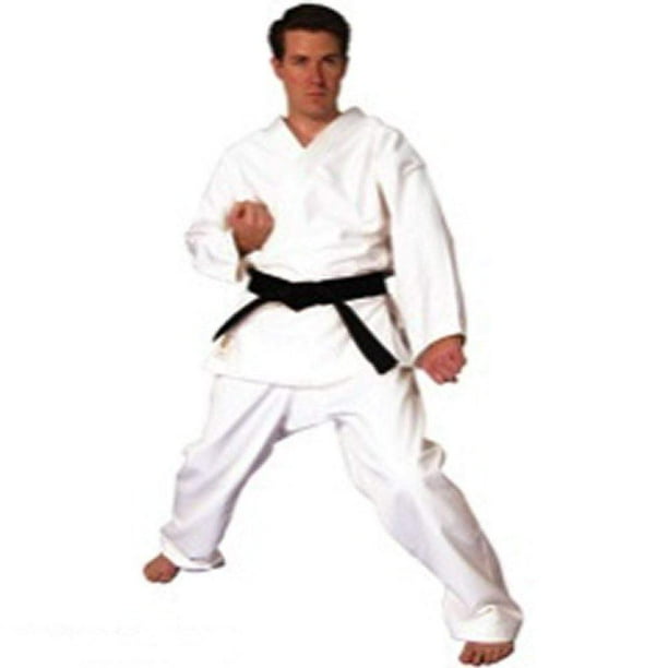 White Karate Martial Arts Uniform Size 5 with belt by Lions Karate